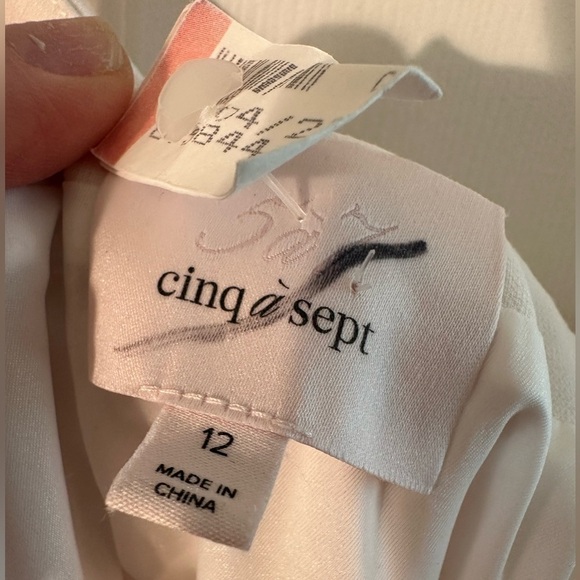 cinq à sept 12 Breena Slit Bridal Fitted Midi Wide Scoop Neck Sleeveless CLEAN - Picture 6 of 14